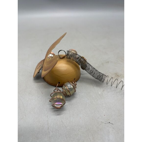 moose figurine ornament sprint brown Christmas beaded metal READ - Picture 2 of 5